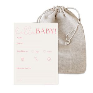 Babyshower -Karten gerade rosa 10 PCs.
