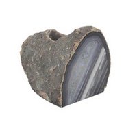 Agate Tea Light Holder Hand-Made One Side Polished