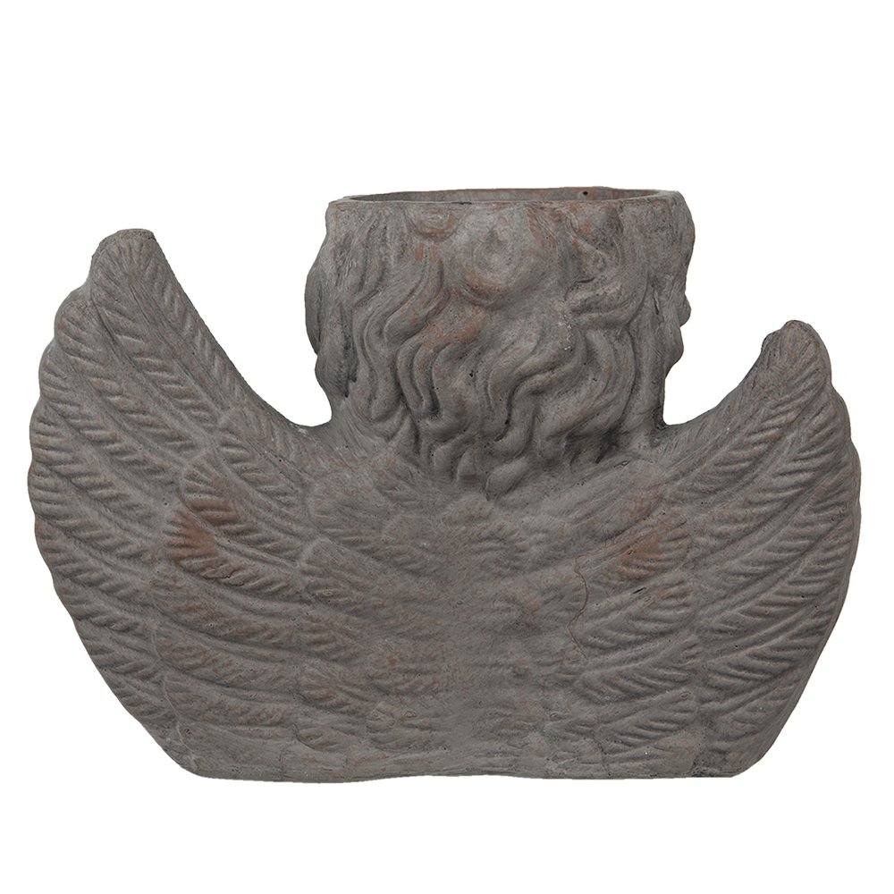 Bloempot Engel 30x13x20 cm Grijs Steen Bloempot Binnen