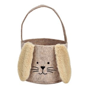 Bag Hase made of felt beige (b/h/t) 15x13x15cm