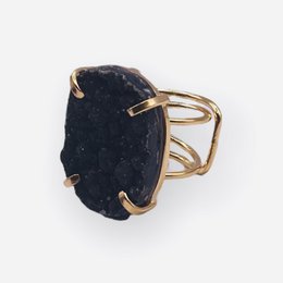 Ring Amarzão Black Druzy