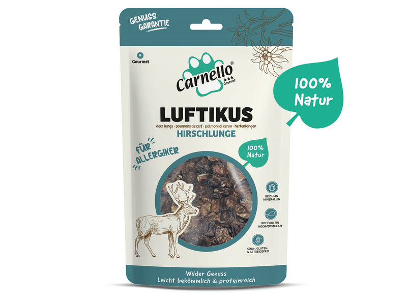 Hundesnack Luftikus Hirschlunge 100g x 10