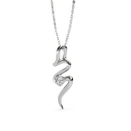 Pendentifs Spiral - ArgentÃ© et Cristal