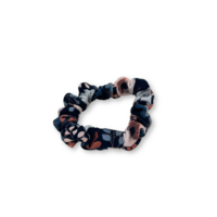 Scrunchie Mini "Black Floral" - Bamboo cotton