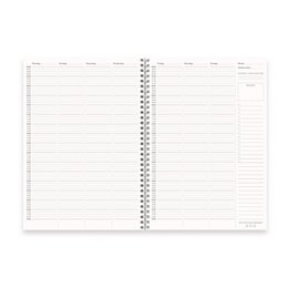 Prikkelarme A4 weekplanner 'Lotus' planboekje / werkboek met ringband