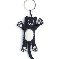 Schlüsselanhänger Katze schwarz