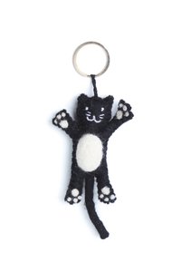Keyring cat black