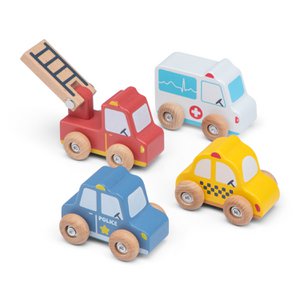 Wooden Vehicle Set - 4 Cars
