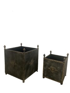 IJzeren set plantenbakken, 42x42x51cm, 1kg