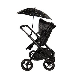 Bellasol - Marmo oro nero - Ombrellone carrozzina/passeggino universale - Rivestimento speciale resistente ai raggi UV - 1 anno di garanzia
