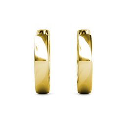 Boucles d'oreilles Circle Hoop - Doré et Cristal