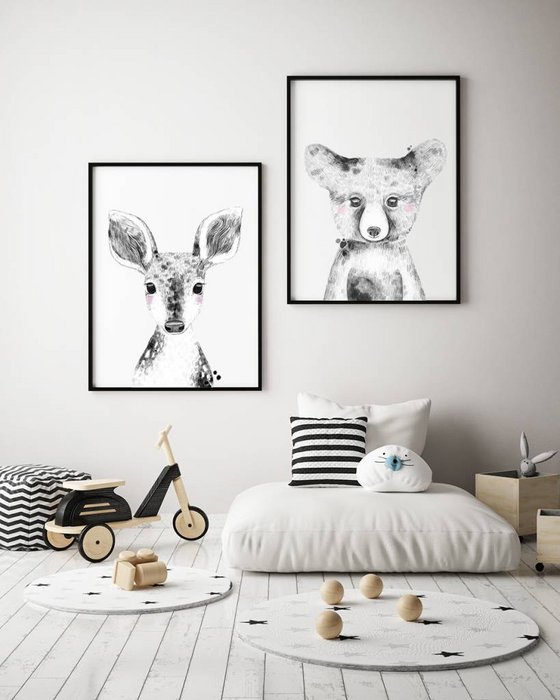 Hert Kinderkamerposter