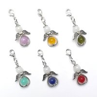 Guardian angel "Valentine" keychain, 6-series set, silver-colored