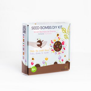CULTIVEA® Ready to Grow Kit DIY-Samenbomben – Blumensämlinge zum Pflanzen für Bienen – 100 % Bio-Samen – Hergestellt in Frankreich – Gartenarbeit – Lustige manuelle Aktivität für Kinder – Geschenkidee
