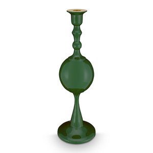 Candle Holder Metal Sphere Medium Green 37cm