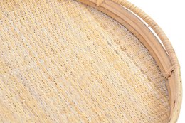 PLATEAU SET 2 ROTIN 50,5X46X5,5 DÉCORATION NATURELLE BD186396