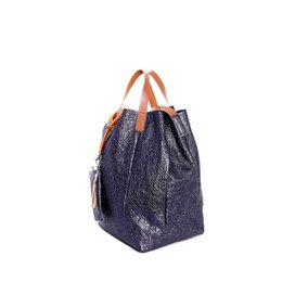 Linda Large Tote Metallic Navy