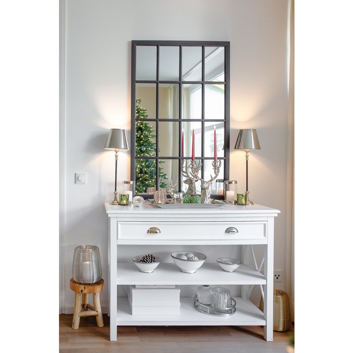 thumbnail: EDZARD Hertenkop Kandelaar - Vernikkeld Aluminium, Hoogte 32 Cm, Voor 3 Stompkaarsen (diameter 6 Cm), Kerstdecoratie