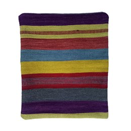 Funda de Cojín Kilim Tejido a Mano Morado Oscuro