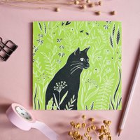 Postkarte | Katze & Wiese
