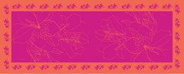 Le Magnifique foulard Alstroemeria 100% soie 180*75cm