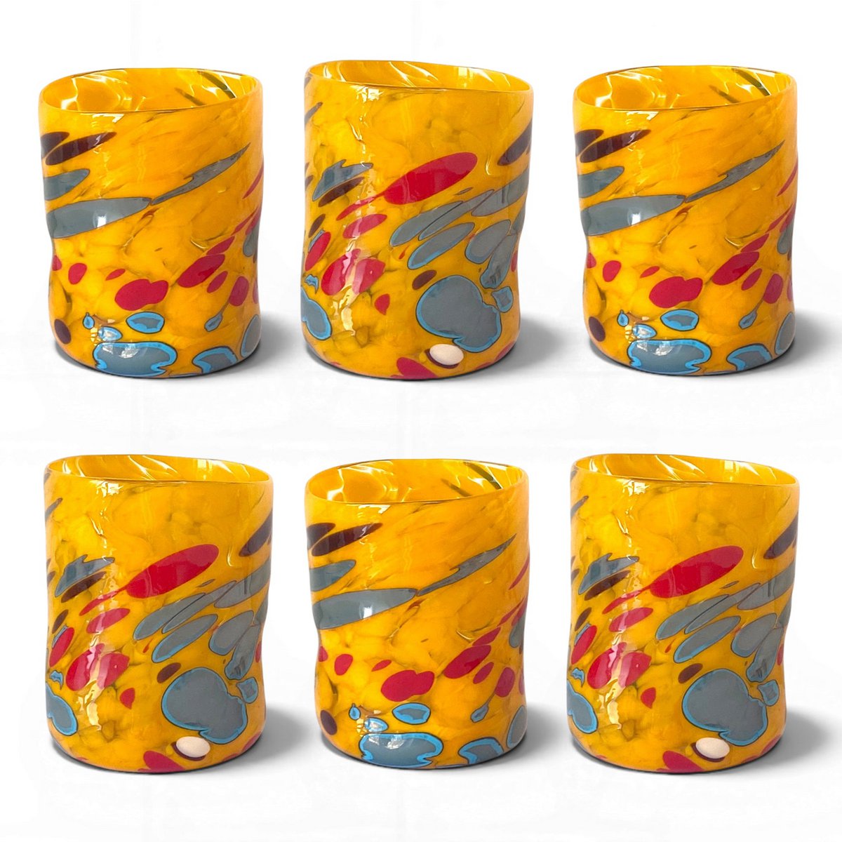 Bicchieri Tiepolo in vetro di Murano, realizzati nell'isola di Murano, soffiati e lavorati a mano da maestri Vetrai - SPECIAL EDITION - 450 ml.