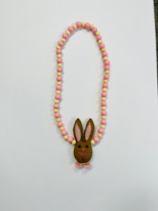 Halskette Hase braun mit Fliege