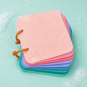 Sensory toy for bath- silicone bath book