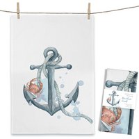 Anchor Crab tea towel