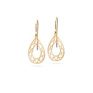 Earrings "Diamondcut drop" | gold plated