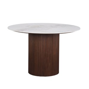 Urban Chique Round Table Ceramic Marble / Walnut Veneer