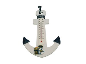 Wooden anchor, with thermometer, p