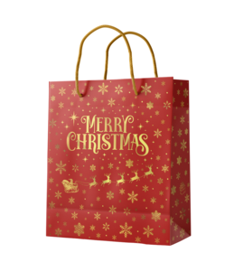 Geschenkbag M - Frohe Weihnachten rot