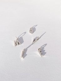 Silver and gold letter pendant necklace with various letter options.