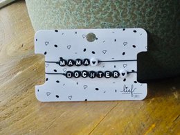 Braccialetti Mamma e Figlia Bianco e nero 2 pezzi