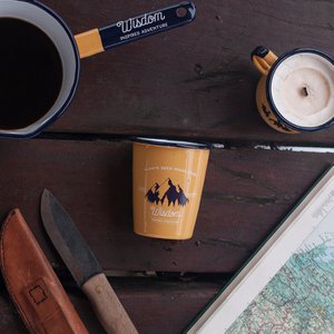 0,4l Emaillebecher Apricot | Weisheit