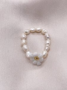 Elastische Daisy Pearl Ring
