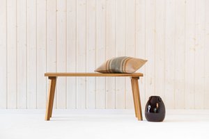 Wooden bench BENT made of oak