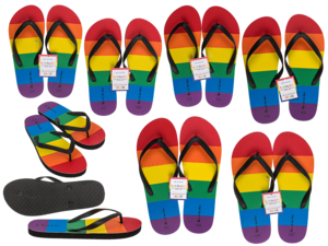 Flip Flops-Set, Regenbogen, Stolz