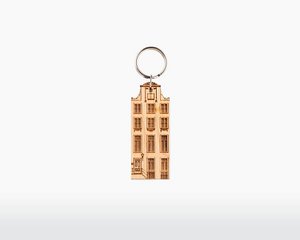 Amsterdam Canal House Keychain - Herengracht 420 - Maple