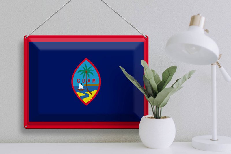 Tin Sign Flag of Guam 40x30cm Flag of Guam