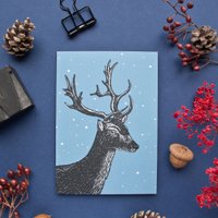 Weihnachtskarte | Damhirsch