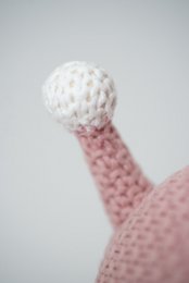 Mini-Hirsch-Plüschtier aus 100 % Baumwolle in Rosa, 31 x 15 x 40 cm