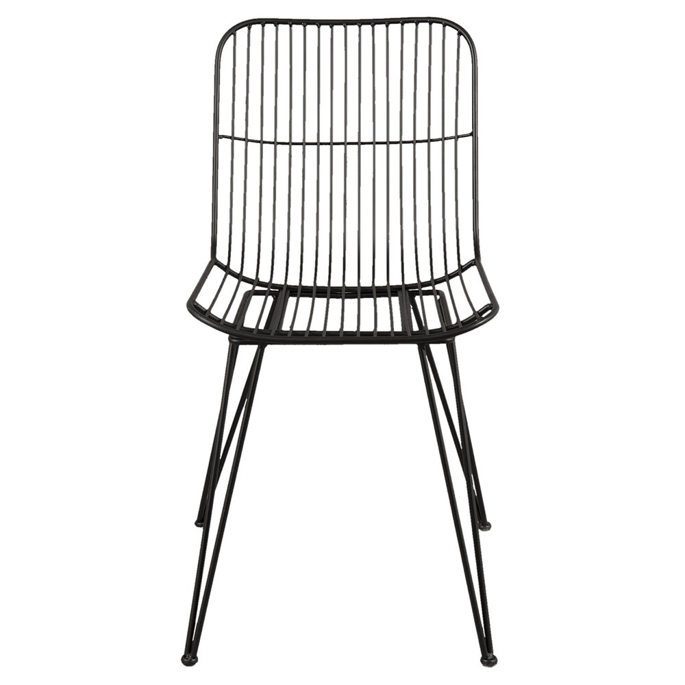 Eetkamerstoel 42x55x83 cm Zwart IJzer Stoel