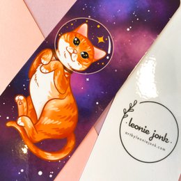 Catstronaut Laminated Bookmark