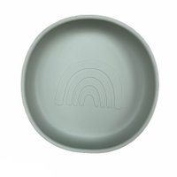 Rainbow silicone plate - sage