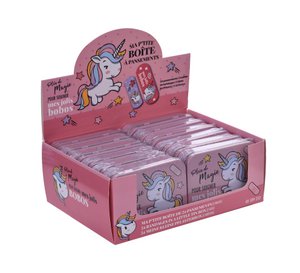 Unicorn, Metal box of dressings, Pre-cut, Children, Junior, Box of 24 dressings, 10.9 x 8 x H.2 cm, TAKE CARE