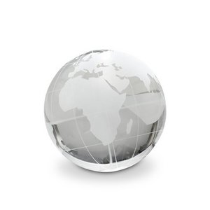 Kristallglaskugel "Erde", 55203, Ø ca. 6,5 cm