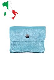 Small coin purse in glittery metallic iridescent leather ITP1058