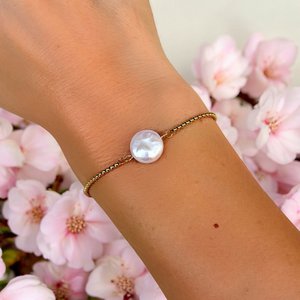 Zeitlose Keshi-Perle – Armband mit Naturperle